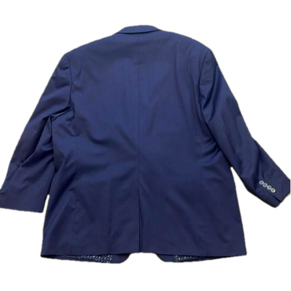Chaps navy blue lined 50R back vent 2 button blazer - Picture 2 of 9
